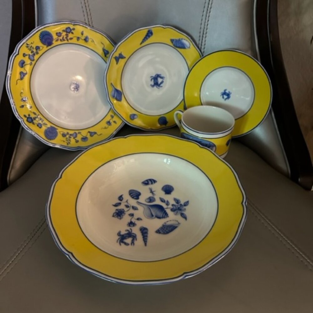 5 PIECE LYNN CHASE COSTA AZZURA DINNERWARE REPLACEMENT PIECES